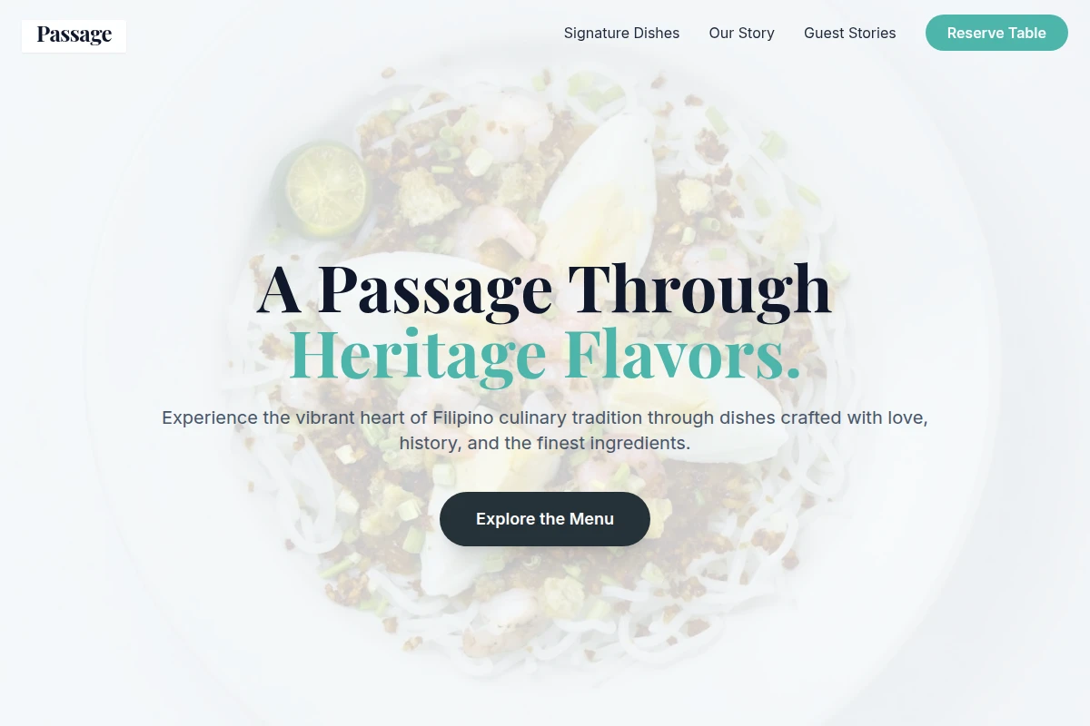 Passage Filipino Food